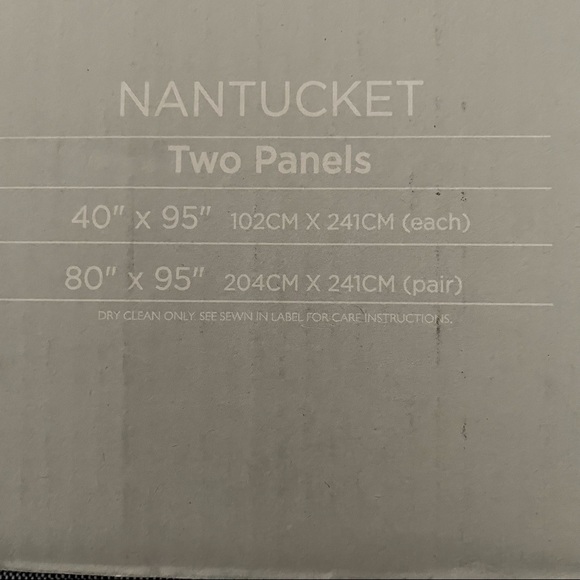 Set of 2 95"x40" Coastal Nantucket Fringe
Window Curtain Panels Lush Décor - Picture 8 of 8